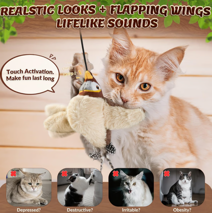 🔥 Last Day Sale Price | 🐾Interactive Chirping Bird Cat Toy