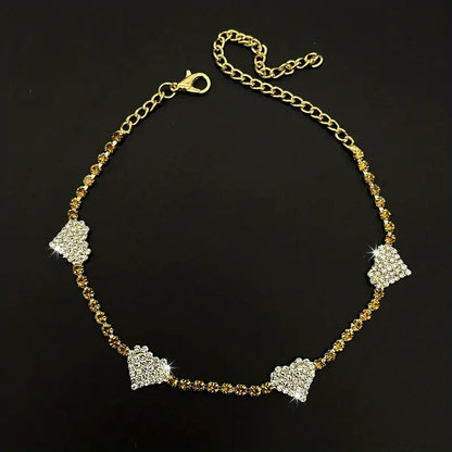 Shiny Rhinestones Luxury Claw Chain Ankle Bracelet